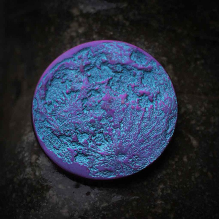 TRUE MOON BLURPLE DREAM Niobium Multicolor Coin Round High relief 3D effect 1 oz